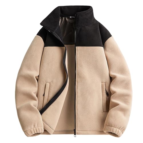 Mymyguoe Fleecejacke Herren Stehkragen Microfleece Winterjacke Warme Taktische Jacke Militär Funktionsjacke Coat Businessjacke Sweatjacke Mit Reißverschluss Wander Trekking Übergangsjacke von Mymyguoe