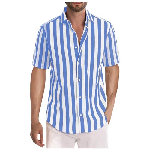 Mymyguoe Gestreiftes Hemd Herren Kurzarm Hemd Leinen Herren Hemd Herren Kurzarm Bügelfrei Regular Fit Freizeithemd Herren Leinen Sommerhemd Leichte Atmungsaktives Leinen Hemden Männer T-Shirt Casual Mymyguoe Gestreiftes Hemd Herren Kurzarm Hemd Leinen Herren Hemd Herren Kurzarm Bügelfrei Regular Fit Freizeithemd Herren Leinen Sommerhemd Leichte Atmungsaktives Leinen Hemden Männer T-Shirt Casual von Mymyguoe