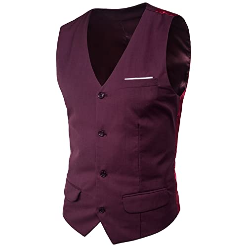 Mymyguoe Herren Elegant Anzug Weste Classic Regualr Fit Westen V-Ausschnitt Sleeveless Anzugweste Freizeit LÄssige Leichte Weste Casual Kleid Anzug Mymyguoe Herren Elegant Anzug Weste Classic Regualr Fit Westen V-Ausschnitt Sleeveless Anzugweste Freizeit LÄssige Leichte Weste Casual Kleid Anzug von Mymyguoe