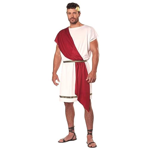 Mymyguoe Herren Griechischer Gott Faschingskostüme Halloween Cosplay Kleidung Fasching Mottoparty Verkleidung Römisch Rock Toga Griechischer Karneval Kostüm Römischer Kaiser Kostüm von Mymyguoe