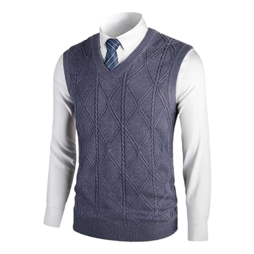 Mymyguoe Herren Pullunder V-Ausschnitt Strickweste Business Pullunder-Strickweste Classic Farbabstimmung Ärmellose Winter Pullover Regular Fit West Warm Sweater für Männer Mymyguoe Herren Pullunder V-Ausschnitt Strickweste Business Pullunder-Strickweste Classic Farbabstimmung Ärmellose Winter Pullover Regular Fit West Warm Sweater für Männer von Mymyguoe