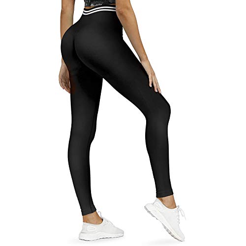 Mymyguoe Herren hohe Taille Tight Yoga Pants Workout sportliche Leggings Sport Leggings Lang High Waist Gym Leggings Blickdicht Push Up Leggings Seamless Booty Scrunch Leggings von Mymyguoe