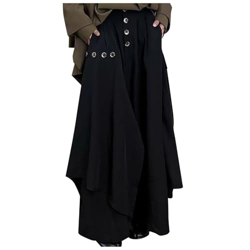 Mymyguoe Japanische Weiche Yogahose Herren Eisseide Hakama-Kung-Fu-Hose Hakama-Kung-Fu-Hose Aus Eisseide Für Herren Mit Weitem Saum Wushu-Kimono Chinesische Weithose Hip Hop Baggy Hose von Mymyguoe