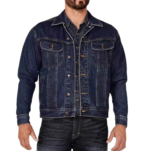 Mymyguoe Jeansjacke Herren Truckerjacke Vintage Denim Reißverschluss Slim Fit Freizeitjacke Trucker Mantel Overshirts Denim Oberbekleidung Jeansmantel Motorradjacke Stretch Übergangsjacke Mymyguoe Jeansjacke Herren Truckerjacke Vintage Denim Reißverschluss Slim Fit Freizeitjacke Trucker Mantel Overshirts Denim Oberbekleidung Jeansmantel Motorradjacke Stretch Übergangsjacke von Mymyguoe