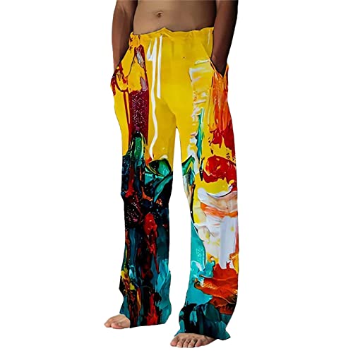 Mymyguoe Leinenhose Herren Yogahose Stretch Stoffhose Sporthose Bunt Jogginghose Gradient Drucken Strandhose Bequeme Freizeithose Faschings Jahre Hose Karneval Kostüm Lang Sommerhose Mymyguoe Leinenhose Herren Yogahose Stretch Stoffhose Sporthose Bunt Jogginghose Gradient Drucken Strandhose Bequeme Freizeithose Faschings Jahre Hose Karneval Kostüm Lang Sommerhose von Mymyguoe