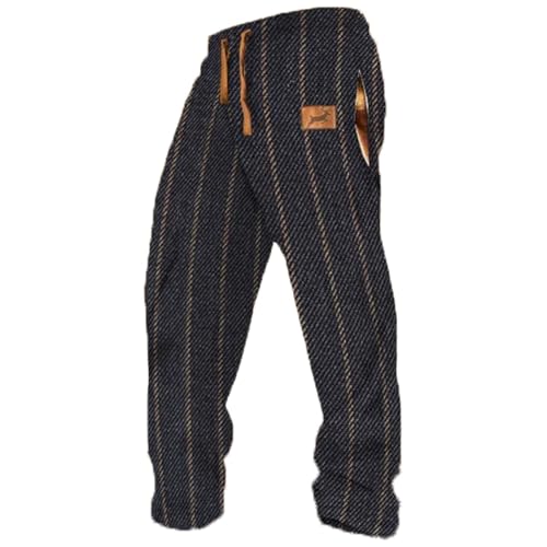 Mymyguoe Vintage Drucken Jogginghose Herren Elastischer Bund Sporthose Sweatpants Nationaler Stil Sweathose Baggy Atmungsaktiv Trainingshose Thailand Stil Herrenhose Loungewear Haushose von Mymyguoe