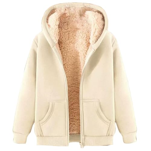 Mymyguoe Winterjacke Damen Warm Fleecejacke Winter Sweatjacke Mit Kapuze Plüschjacke Hoodie Elegant Einfarbig Übergangsjacke Kapuzenpullover Wintermantel Mit Taschen Reißverschluss Fleecepullover Mymyguoe Winterjacke Damen Warm Fleecejacke Winter Sweatjacke Mit Kapuze Plüschjacke Hoodie Elegant Einfarbig Übergangsjacke Kapuzenpullover Wintermantel Mit Taschen Reißverschluss Fleecepullover von Mymyguoe