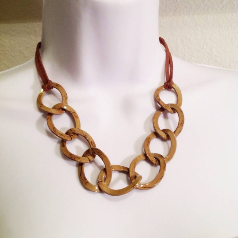 Braune Kette Halskette/Klobige Industrie-Schmuck Steampunk Kurze Braune Kette Halskette/Klobige Industrie-Schmuck Steampunk Kurze von MynisaUnique