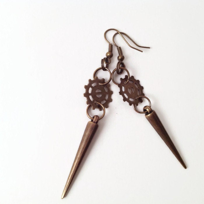 Bronze Ohrringe // Lange Spike Fishhook Rustikale Bronze Ohrringe // Lange Spike Fishhook Rustikale von MynisaUnique