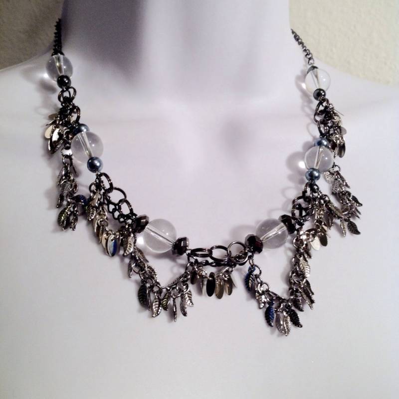 steampunk-statement-Halskette/Kragen Halskette Lätzchen Baumeln Mini-Blätter steampunk-statement-Halskette/Kragen Halskette Lätzchen Baumeln Mini-Blätter von MynisaUnique