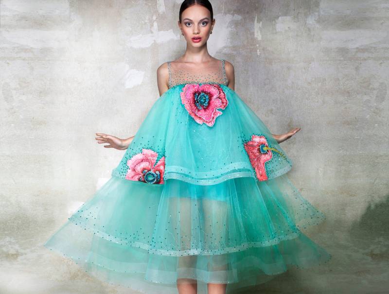 Haute Couture - Cocktailkleid Bestickt von MyooHauteCouture