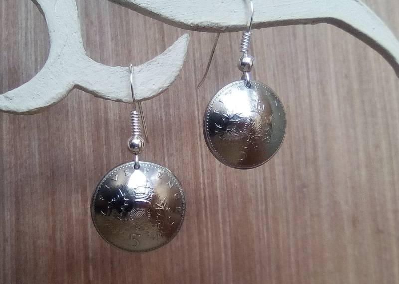 Ohrringe Aus Uk 5P Und 925Er Sterlingsilber Ohrringe Aus Uk 5P Und 925Er Sterlingsilber von MyosotisCreation