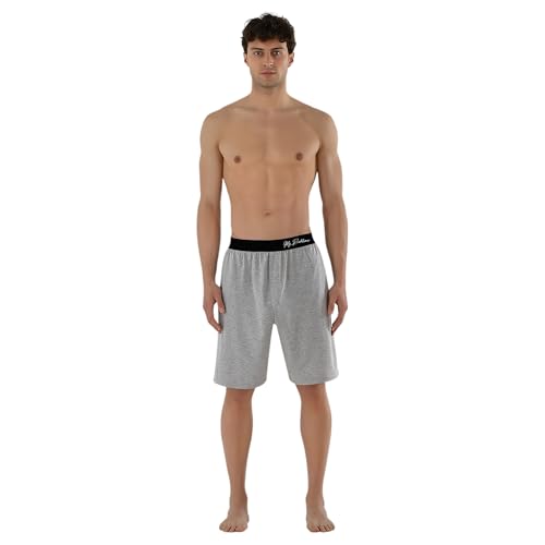 Myproblems Kurze Herren Jogger Schlafanzughose (Grau, XL) von Myproblems