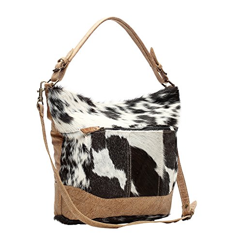 Myra Bag S-1168 Tragetasche mit zwei Riemen, Rindsleder und Leder von Myra Bag