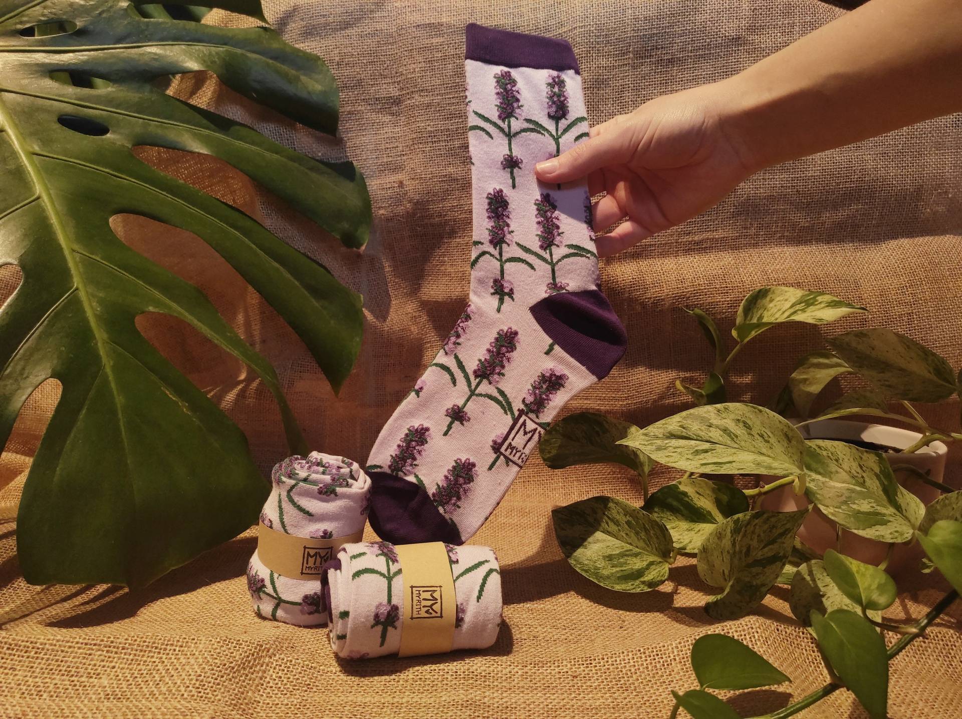 Lavendel Socken von MyrithArt