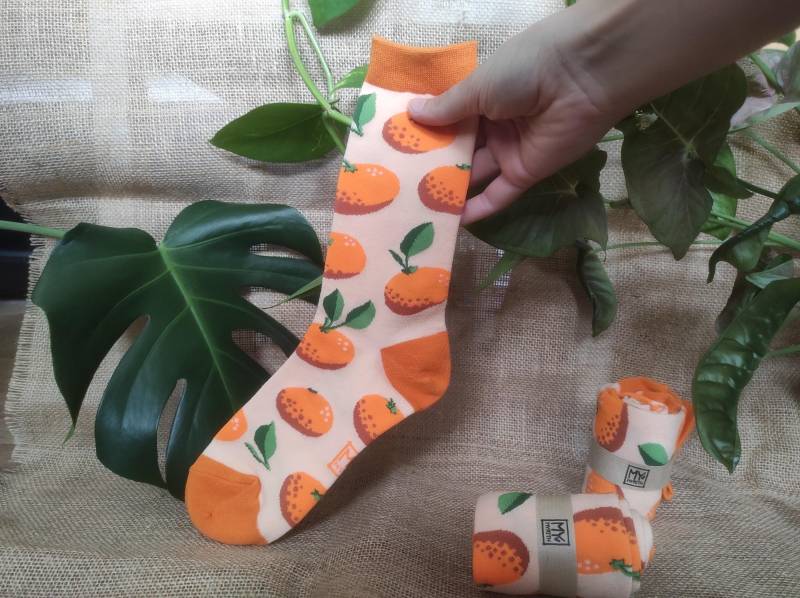 Designer Socken - Mandarinen/Orangen Designer Socken - Mandarinen/Orangen von MyrithArt