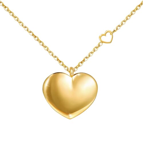 Myrnaist Halskette Damen Herz Kette mit Rosa Zirkonia für Sie Edelstahl Herz Anhänger Schmuck Geschenke für Frauen Mädchen Geburtstag (doulbe-heart) Myrnaist Halskette Damen Herz Kette mit Rosa Zirkonia für Sie Edelstahl Herz Anhänger Schmuck Geschenke für Frauen Mädchen Geburtstag (doulbe-heart) von Myrnaist