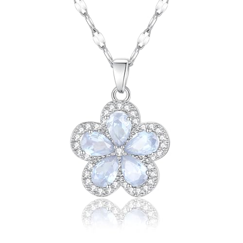 Myrnaistische Blumen-Halskette für Frauen, glänzende Gänseblümchen-Blume mit CZ, zierliche weiße Blumen-Anhänger-Halsketten, Schmuck, Geschenk für Ehefrau, Mutter, Mädchen Myrnaistische Blumen-Halskette für Frauen, glänzende Gänseblümchen-Blume mit CZ, zierliche weiße Blumen-Anhänger-Halsketten, Schmuck, Geschenk für Ehefrau, Mutter, Mädchen von Myrnaist
