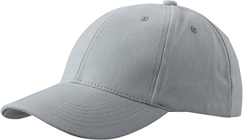 6 Panel Cap mit stirnanliegenden Frontpanels - Farbe: Light Grey - Größe: One Size von Myrtle Beach