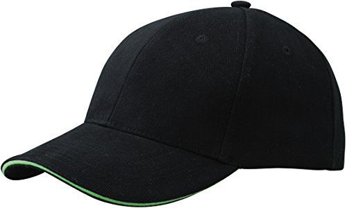 Myrtle Beach 6 Panel Sandwich Cap in Kontrastfarben Gr. One Size, Multicoloured - Black/Lime Green von Myrtle Beach