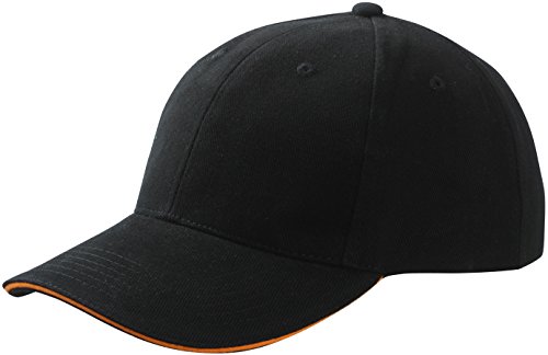 Myrtle Beach 6 Panel Sandwich Cap in Kontrastfarben Gr. One Size, Multicoloured - Black/Orange von Myrtle Beach