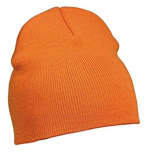 Beanie Strickmütze, orange von Myrtle Beach