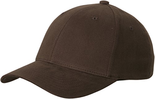 FLEXFIT Basecap "Fullcap" in 2 Größen + 8 Farben Dunkelbraun,L/XL (Large/Extras-Large), 57/58 cm Kopfumfang Dunkelbraun,L-XL von Myrtle Beach
