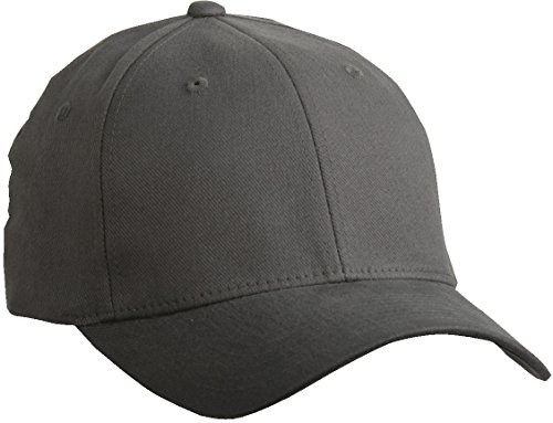 Flexfit ® Fullcap 6 Panel Baseballcap mit geschlossener Rueckseite und Elasthananteil in 13 Farben und 2 Groessen Anthrazit ( Dunkelgrau ), L/XL, 57/58 cm Kopfumfang von Myrtle Beach