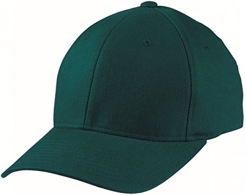 Flexfit ® Fullcap 6 Panel Baseballcap mit geschlossener Rueckseite und Elasthananteil in 13 Farben und 2 Groessen Dunkelgruen, S/M fuer 56/57 cm Kopfumfang von Myrtle Beach