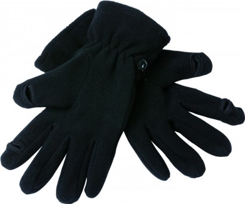 Funktionale Microfleece Handschuhe für Damen und Herren, Größen:L/XL;Farbe:Schwarz von Myrtle Beach