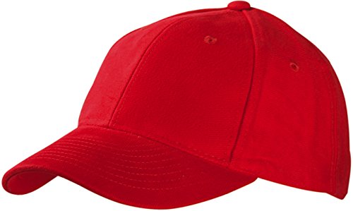 Klassisches 6 Panel Raver Cap laminiert, Farbe:Signal Red;Größe:One Size von Myrtle Beach