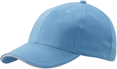 Myrtle Beach 6 Panel Sandwich Cap in Kontrastfarben Gr. One Size, Multicoloured - Light Blue/White von Myrtle Beach