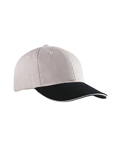 Myrtle Beach 6 Panel Sandwich Cap in Kontrastfarben Gr. One Size, Multicoloured - Light Grey/Black/Light Grey von Myrtle Beach