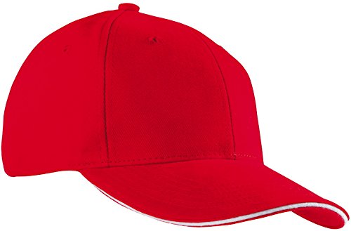 Myrtle Beach 6 Panel Sandwich Cap in Kontrastfarben Gr. One Size, Multicoloured - Red/White von Myrtle Beach