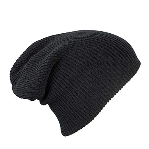 Myrtle Beach - Lässige überlange Slouch Beanie / black, One Size von Myrtle Beach