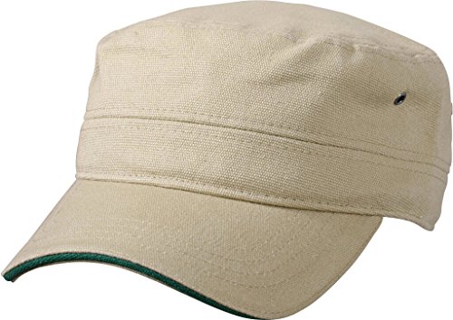 Myrtle Beach Sandwich Cap im Military-Stil aus robustem Baumwollcanvas (khaki/dark-green) von Myrtle Beach