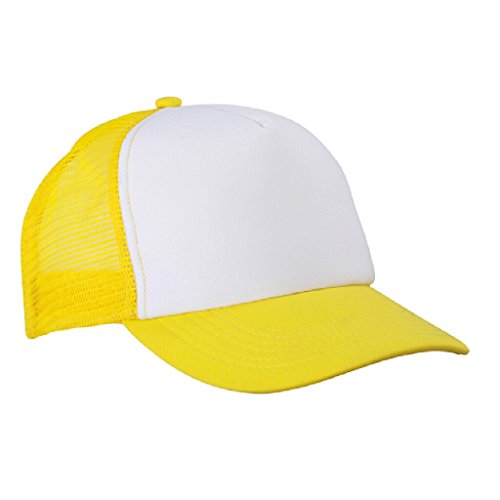 Myrtle Beach Trendiges 5 Panel Mesh Cap in zahlreichen Farbvarianten (White/Sun-Yellow) von Myrtle Beach