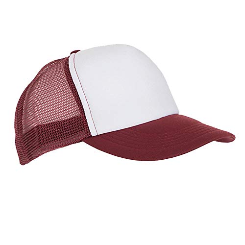 Myrtle Beach - Trucker Mesh Cap 'Classic' / white/burgundy, One Size von Myrtle Beach