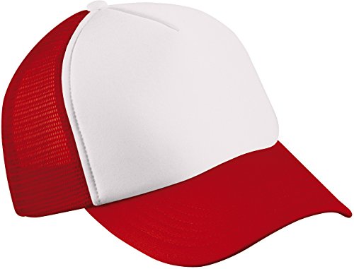 Myrtle Beach - Trucker Mesh Cap 'Classic' / white/red, One Size one size,White/Red von Myrtle Beach