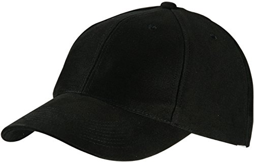 Myrtle Beach klassisches 6 Panel Raver Cap laminiert mb6128 Gr. One Size, schwarz - schwarz von Myrtle Beach