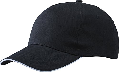 Promo Sandwich Cap mit Kontraststreifen - Farbe: Black/White - Größe: One Size von Myrtle Beach