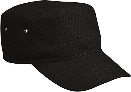Trendiges Military Army Cap aus robustem Baumwollcanvas, Farbe:Black;Größe:One Size one size,Black von Myrtle Beach
