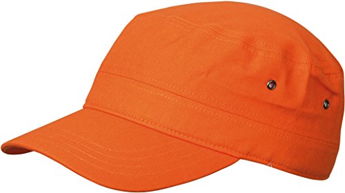 Trendiges Military Army Cap aus robustem Baumwollcanvas, Farbe:Orange;Größe:One Size one size,Orange von Myrtle Beach