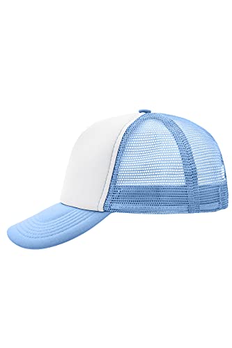 Trucker Mesh Baseball Cap in Polyester in Weiss - Hellblau von Myrtle Beach