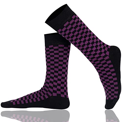 MySocks Unisex Ankle Socks Checkered Purple von Mysocks
