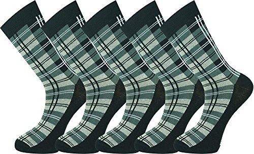 Mysocks® 5 Paar Herren Socken prüfen Extra feine gekämmte Baumwolle Größe 40-45 von Mysocks