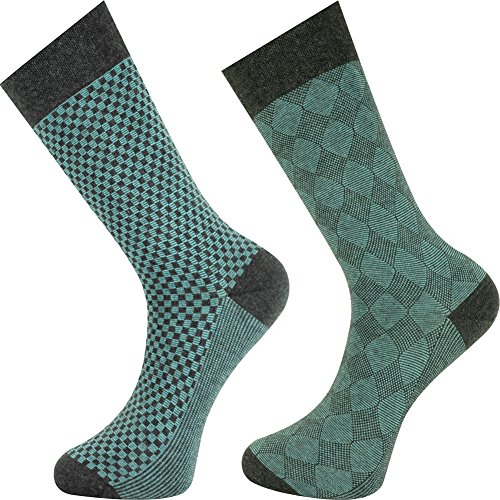 Mysocks 2 Paar Herren Socken aus extra feiner gekämmter Baumwolle Anthrazit Blau von Mysocks