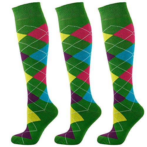 Mysocks 3 Paare Kinder Kniestrümpfe Socken 4 Farben Grün von Mysocks