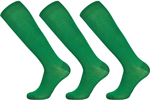 Mysocks 3 Paare Kniehohe mercerisiert Einfache Socken Grün von Mysocks