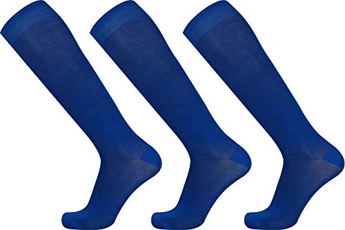 Mysocks 3 Paare Kniehohe mercerisiert Einfache Socken Indigo von Mysocks